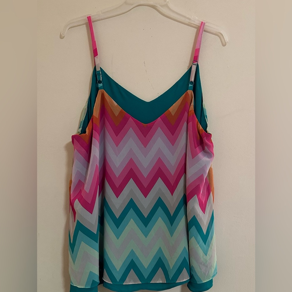 Torrid Sophie Chevron Size 3X Multicolored Tank Top - Picture 4 of 6